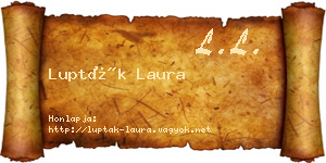 Lupták Laura névjegykártya