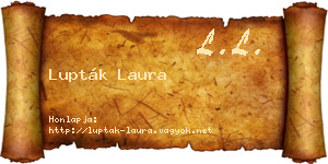 Lupták Laura névjegykártya